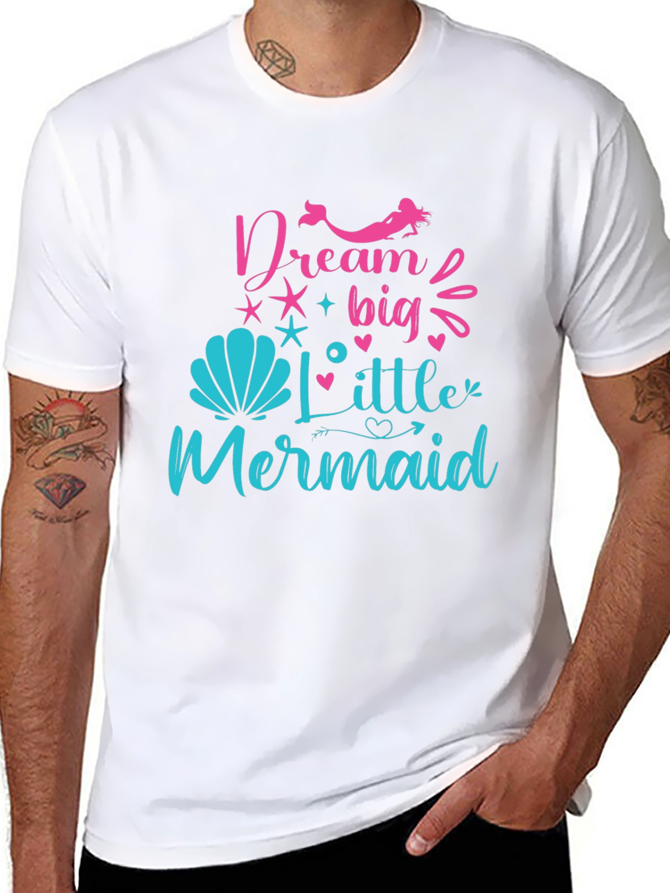 Dream Big Little Mermaid Black T-Shirt