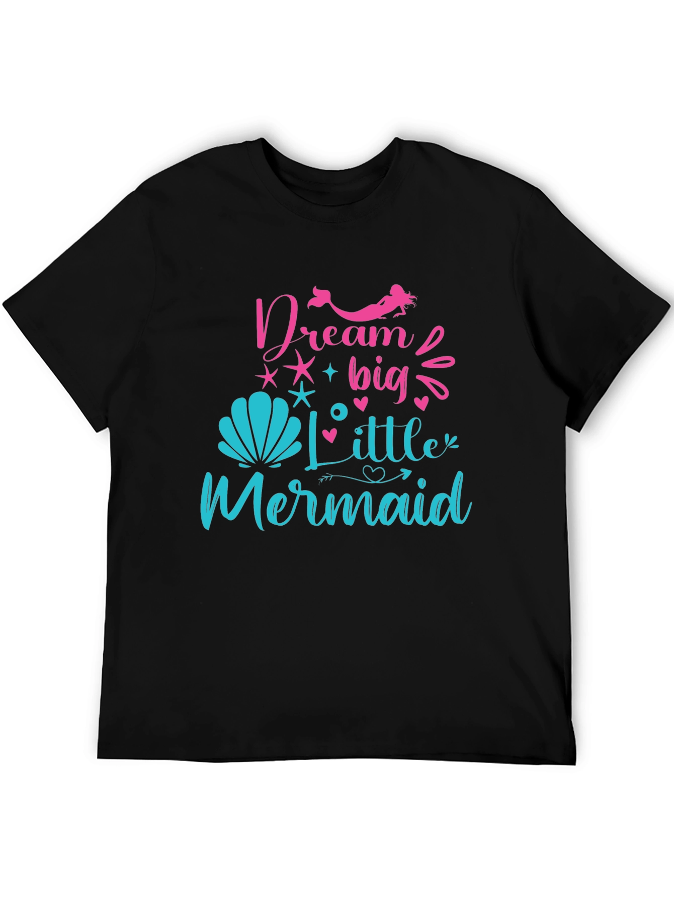 Dream Big Little Mermaid Black T-Shirt