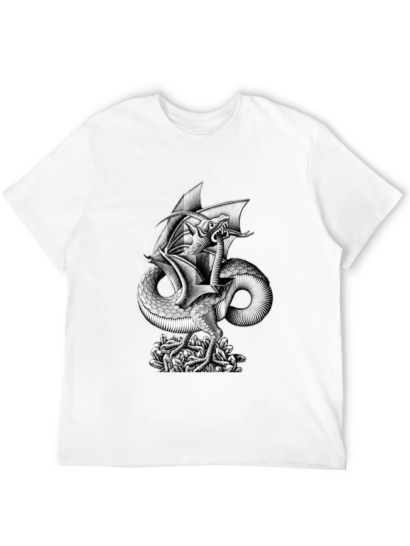 Dragon Graphic Print Black T-Shirt
