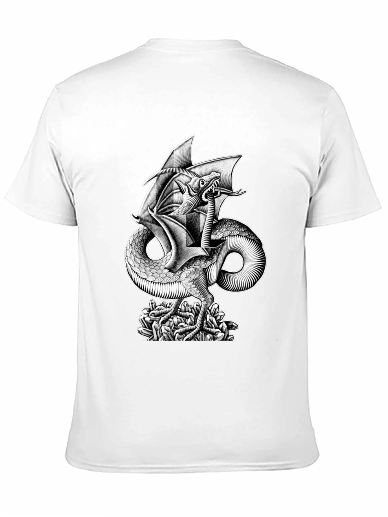 Dragon Graphic Print Black T-Shirt