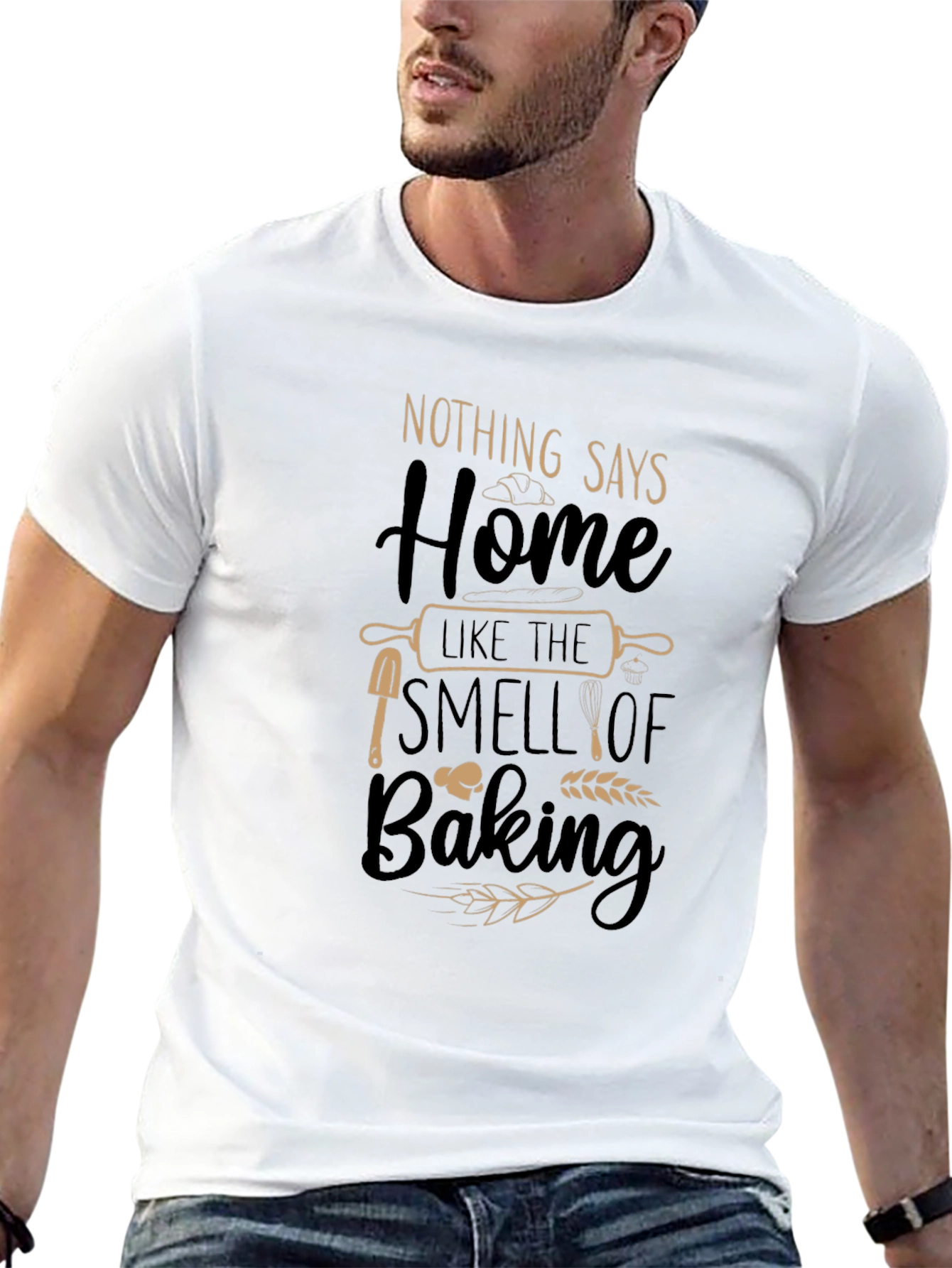 Baking Home Comforts Black Graphic T-Shirt
