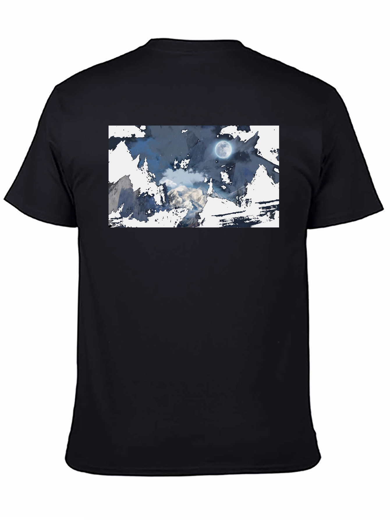 Moonlit Mountain Tee - Stylish Graphic Print