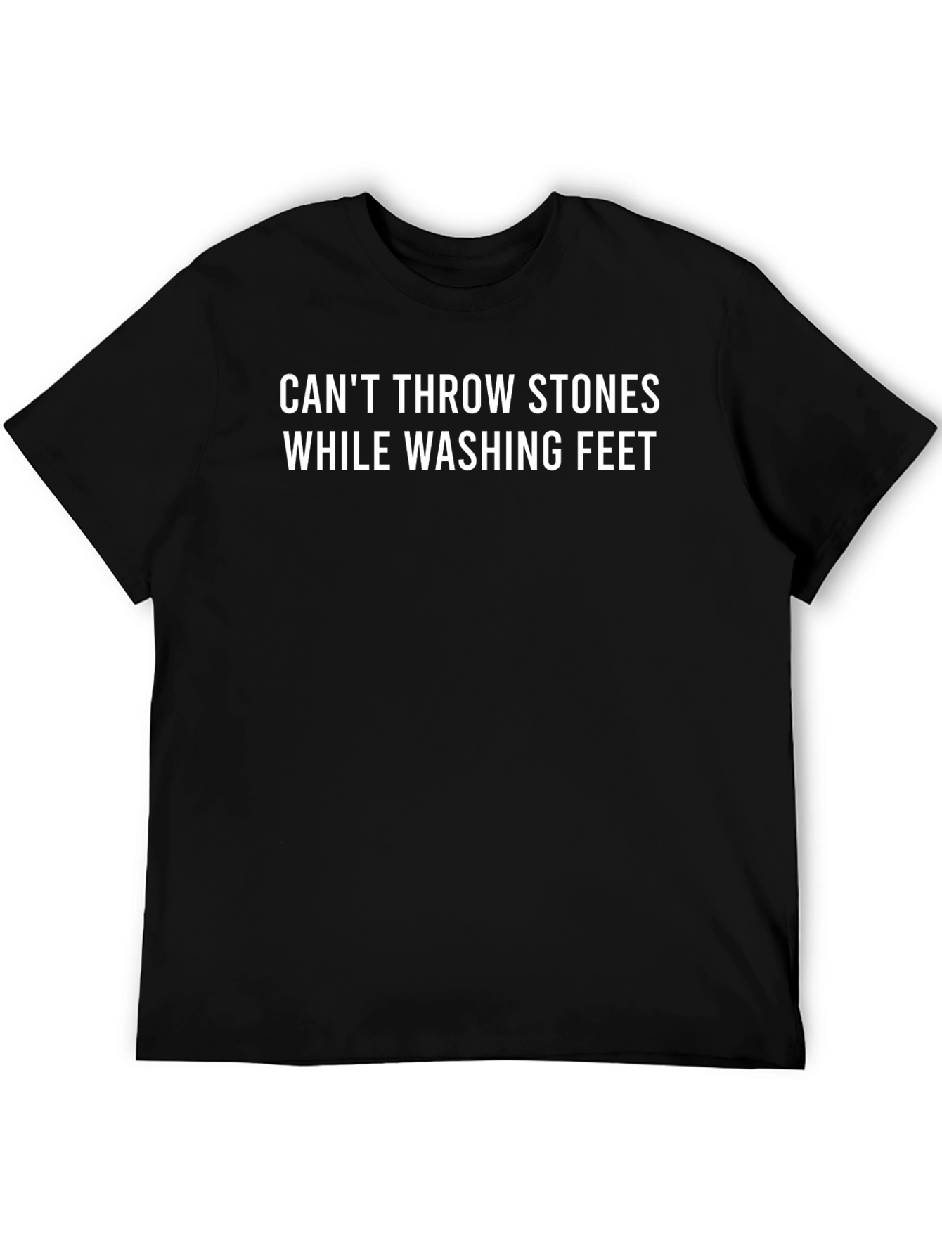 Cant Throw Stones T-Shirt - Black Graphic Tee