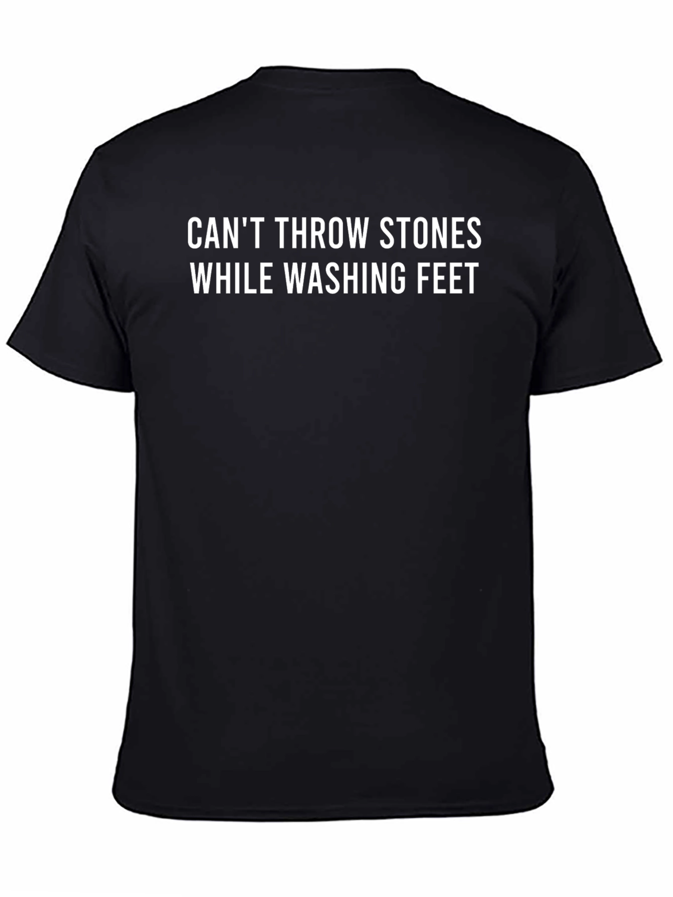 Cant Throw Stones T-Shirt - Black Graphic Tee