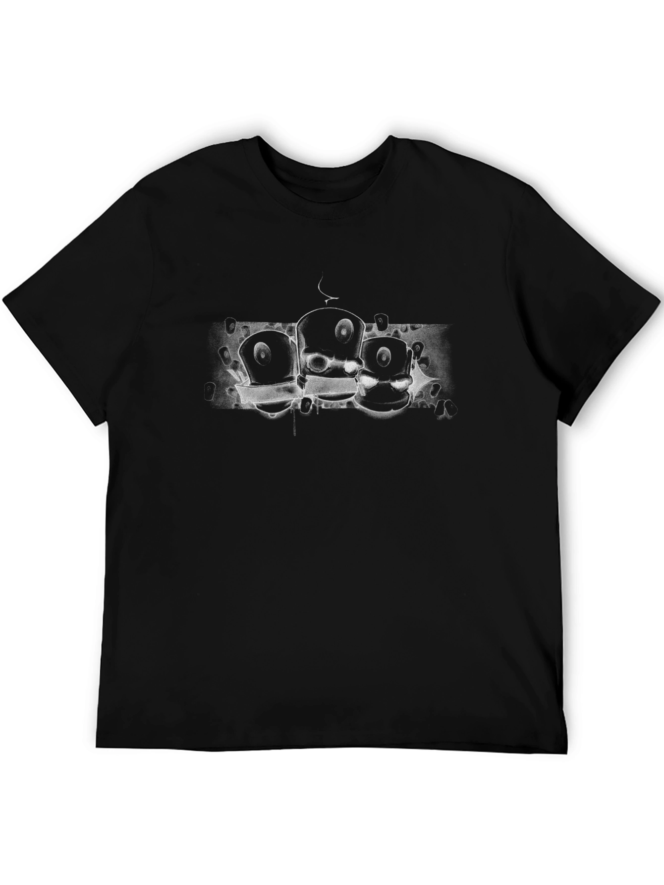 Abstract Silhouette Robot Graphic T-Shirt