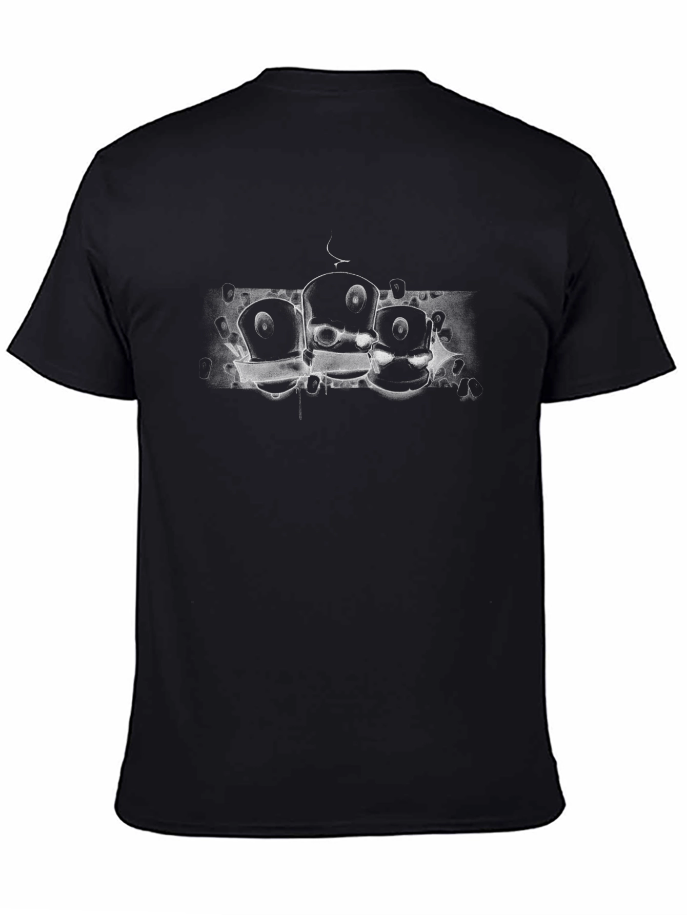 Abstract Silhouette Robot Graphic T-Shirt