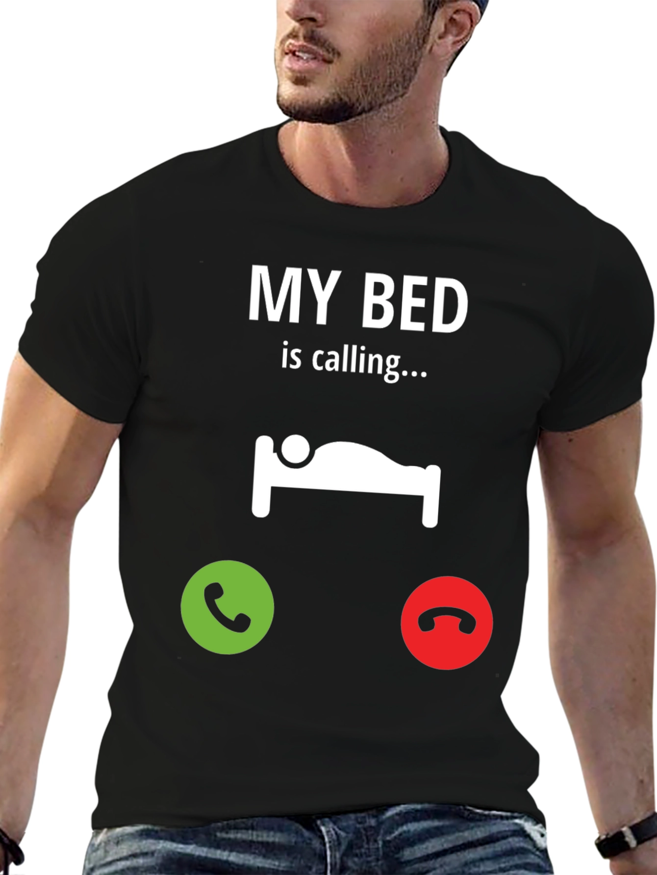 My Bed is Calling Black T-Shirt