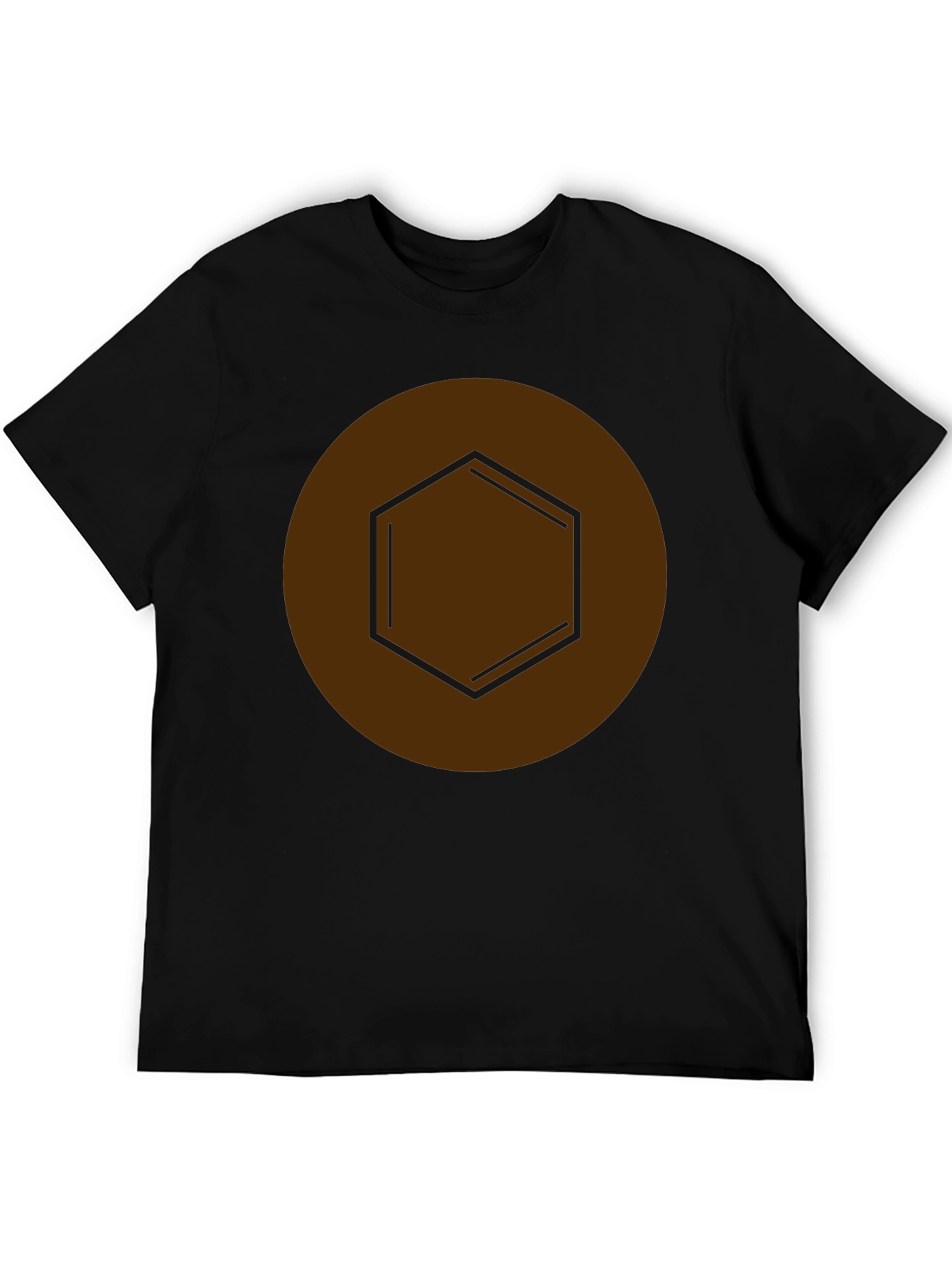 Geometric Hexagon Graphic Tee - Modern Casual Style