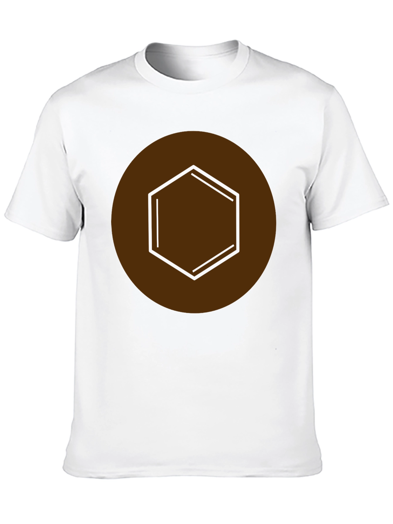 Geometric Hexagon Graphic Tee - Modern Casual Style