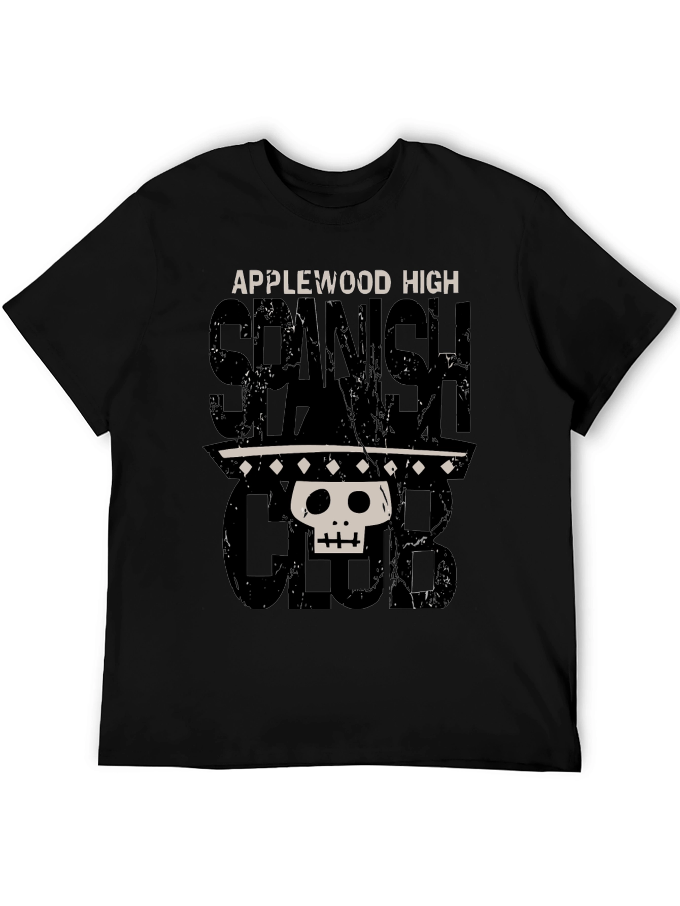 Spanish Club T-Shirt - Applewood High Skull Sombrero