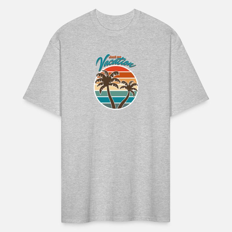 vacation with the silhouette of two coconut trees