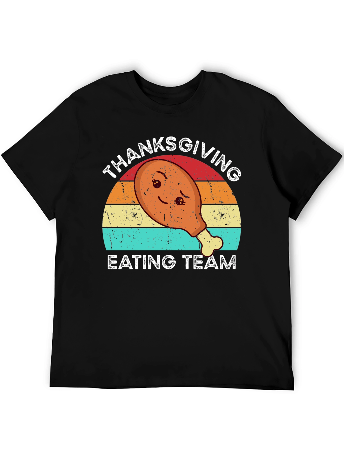 Thanksgiving Eating Team T-Shirt - Cute Turkey Leg Design
