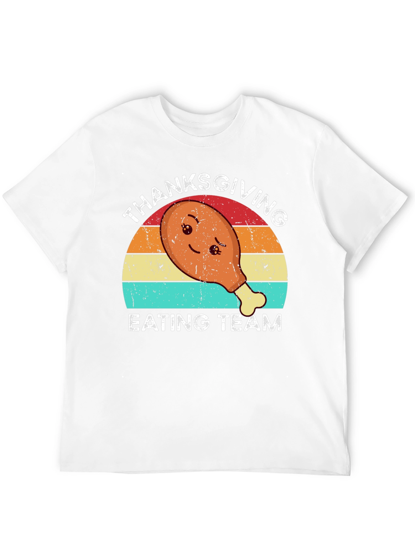 Thanksgiving Eating Team T-Shirt - Cute Turkey Leg Design