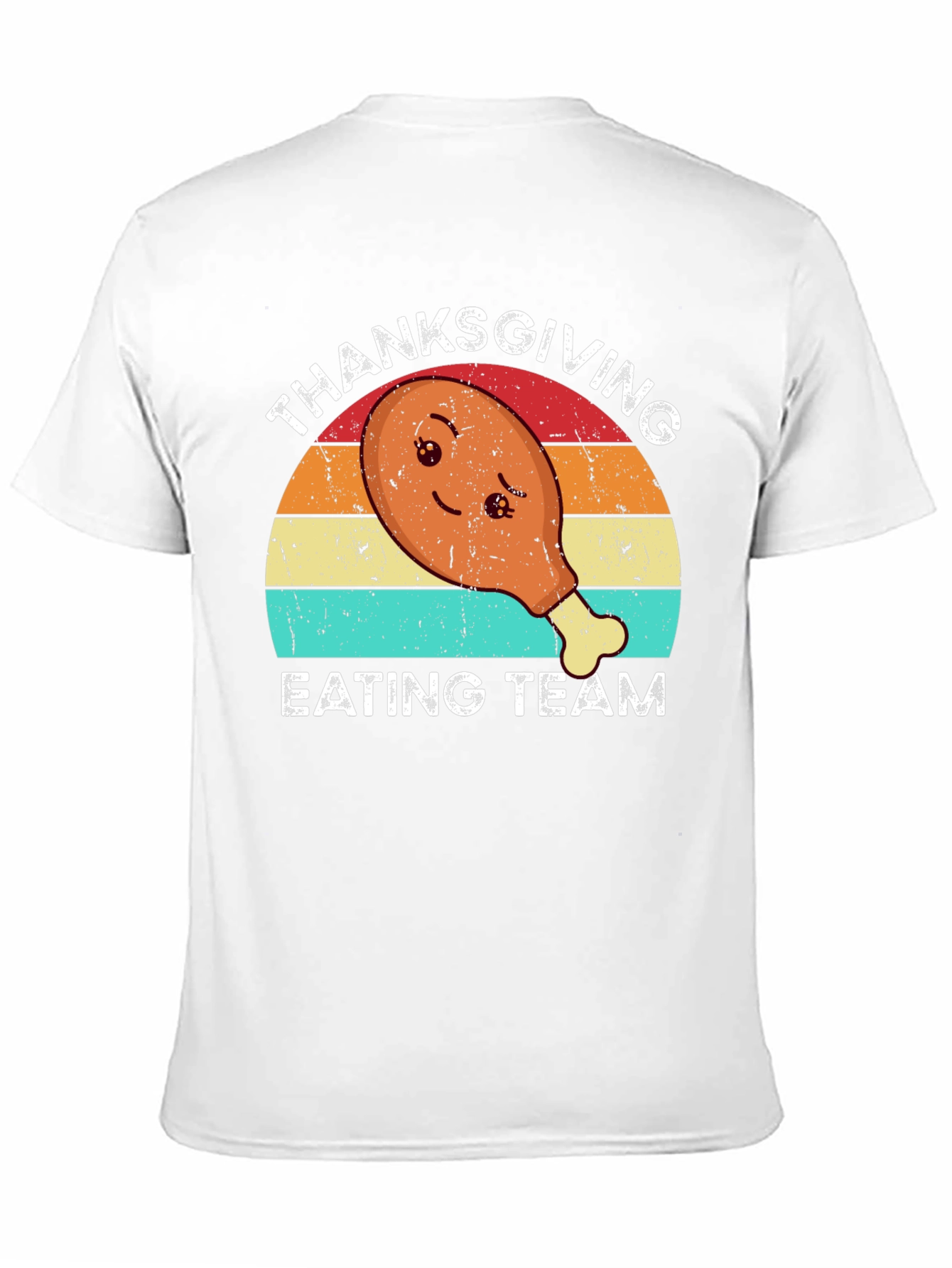 Thanksgiving Eating Team T-Shirt - Cute Turkey Leg Design