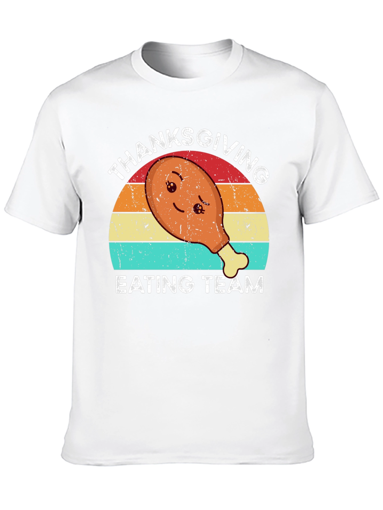 Thanksgiving Eating Team T-Shirt - Cute Turkey Leg Design