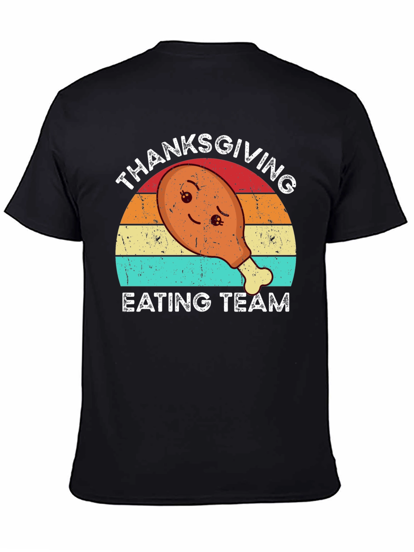 Thanksgiving Eating Team T-Shirt - Cute Turkey Leg Design