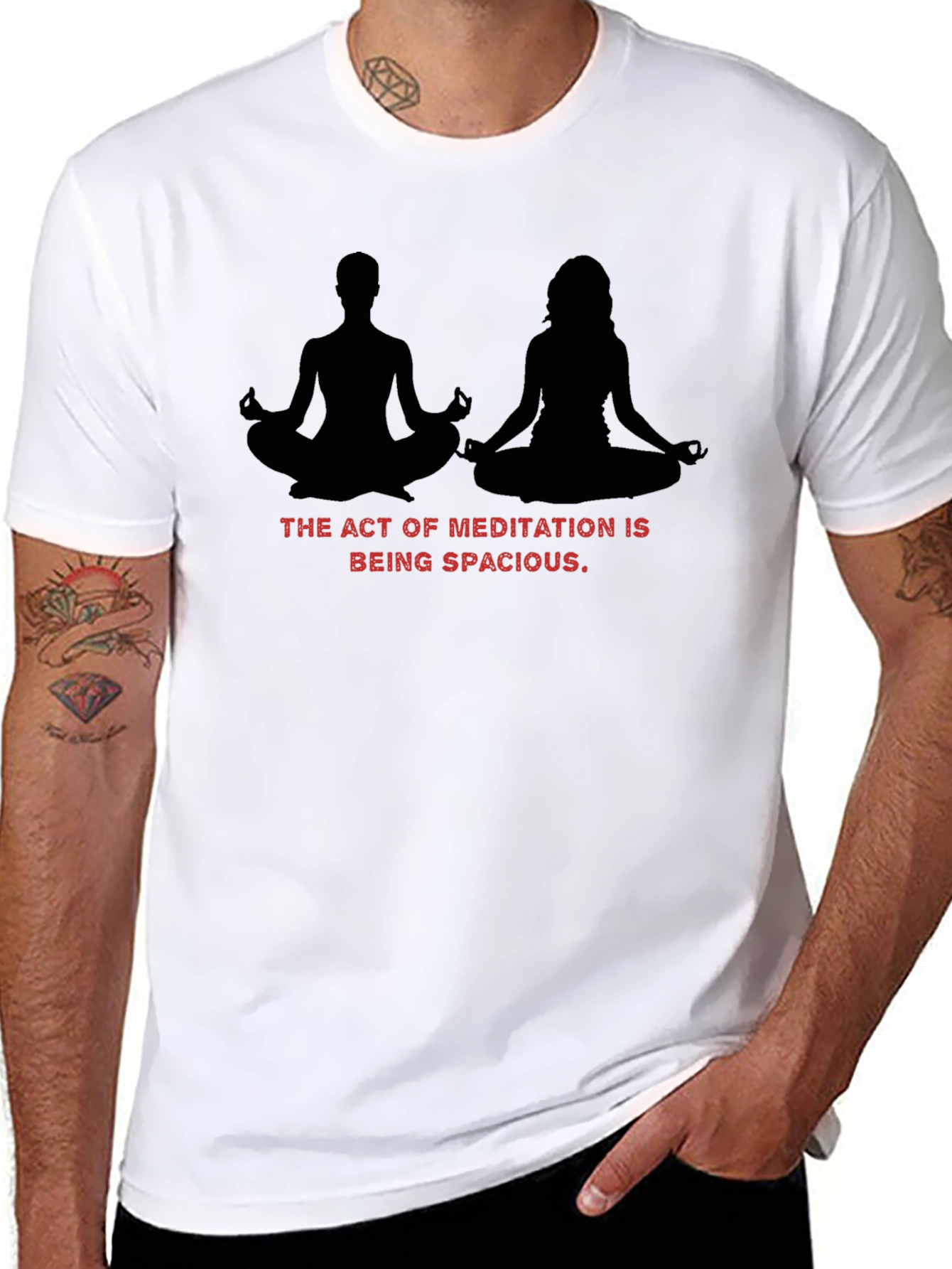 Meditative Spaciousness Black T-Shirt