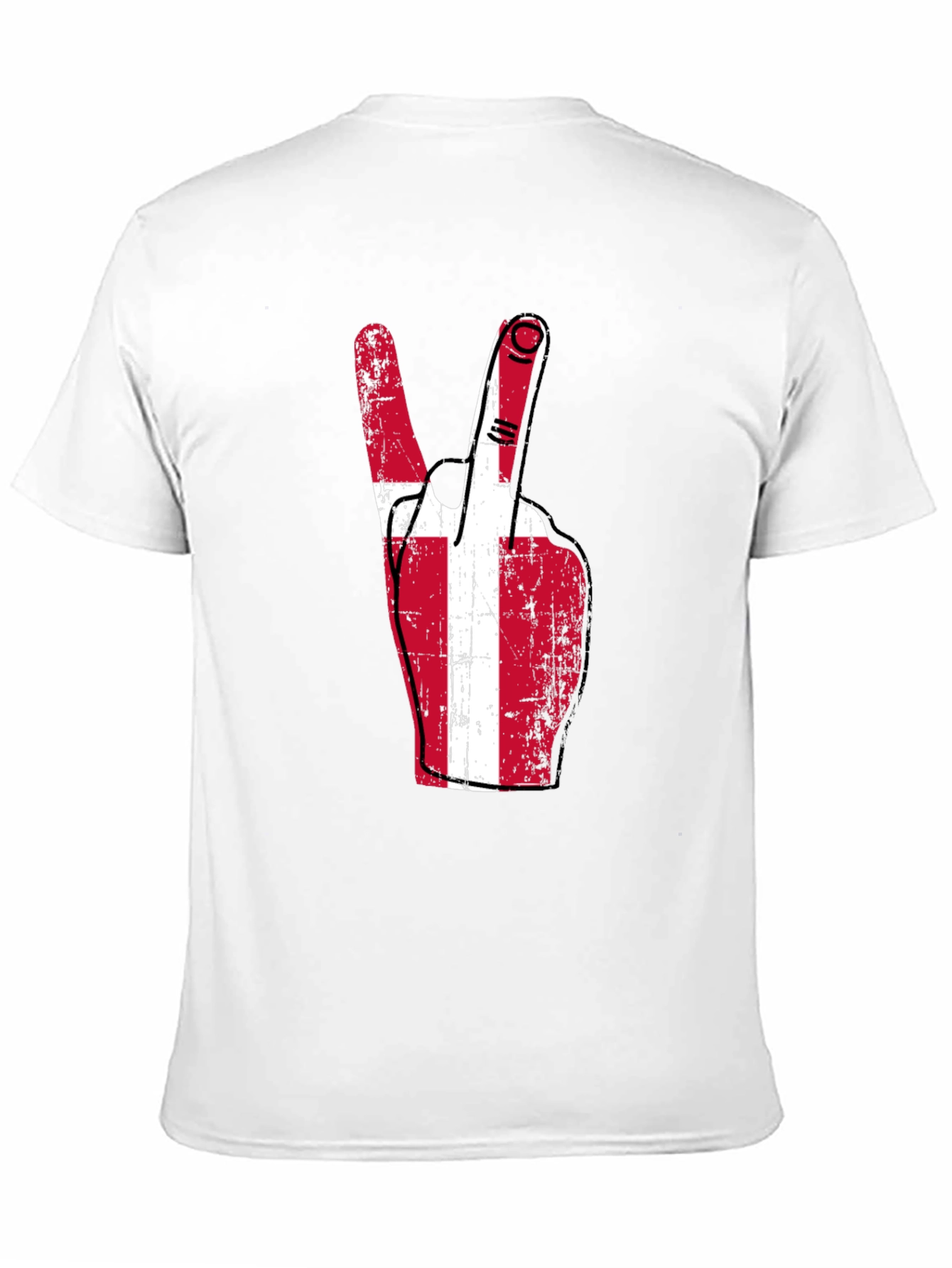 Denmark Flag Peace Sign Graphic T-Shirt