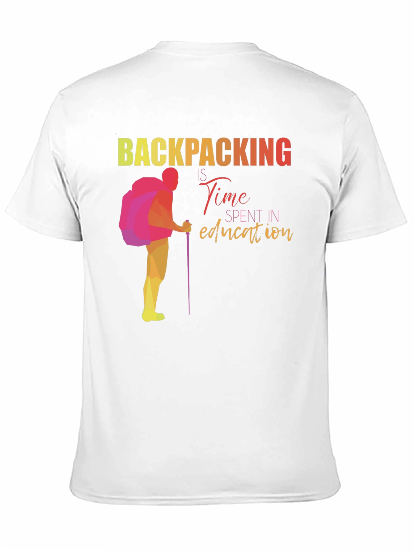Backpacking Time Spent in Education Graphic Tee