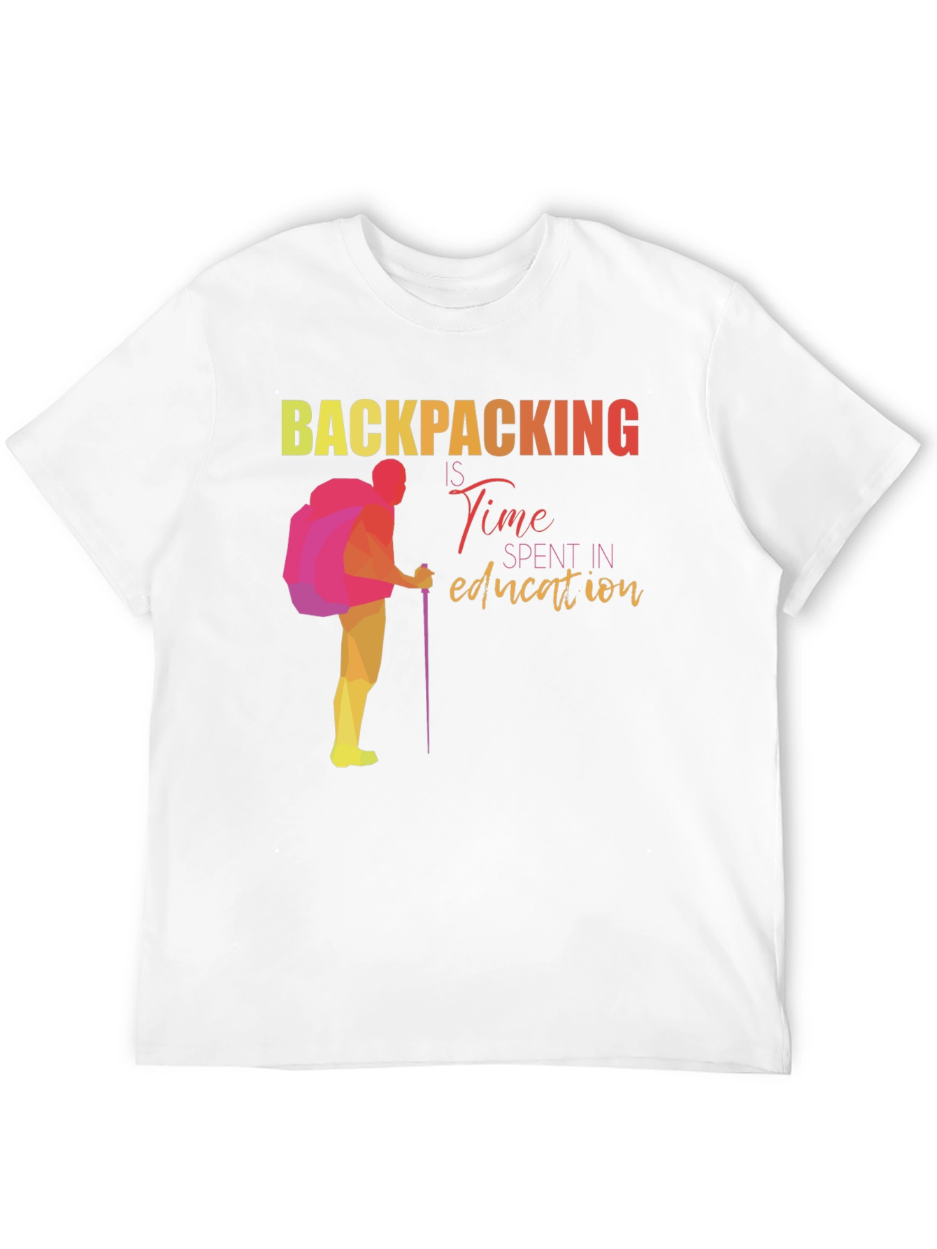 Backpacking Time Spent in Education Graphic Tee