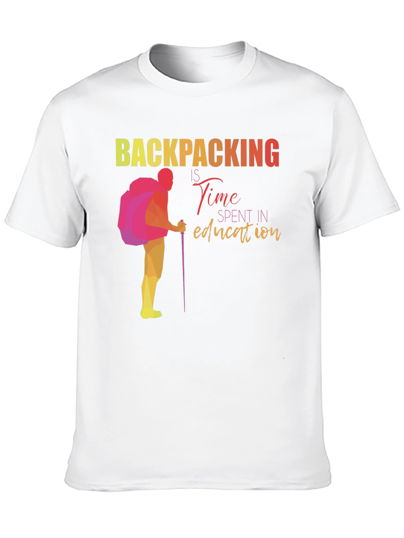 Backpacking Time Spent in Education Graphic Tee