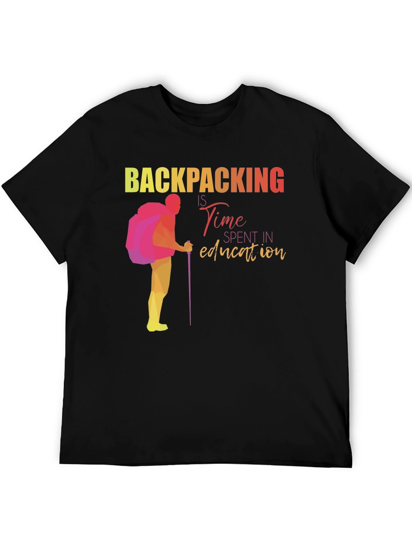 Backpacking Time Spent in Education Graphic Tee