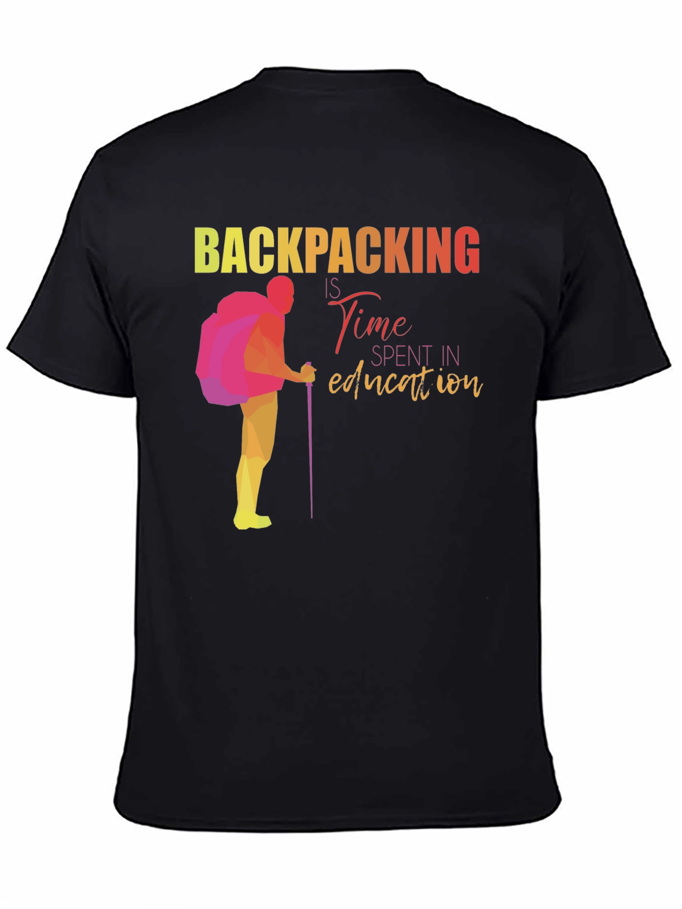 Backpacking Time Spent in Education Graphic Tee