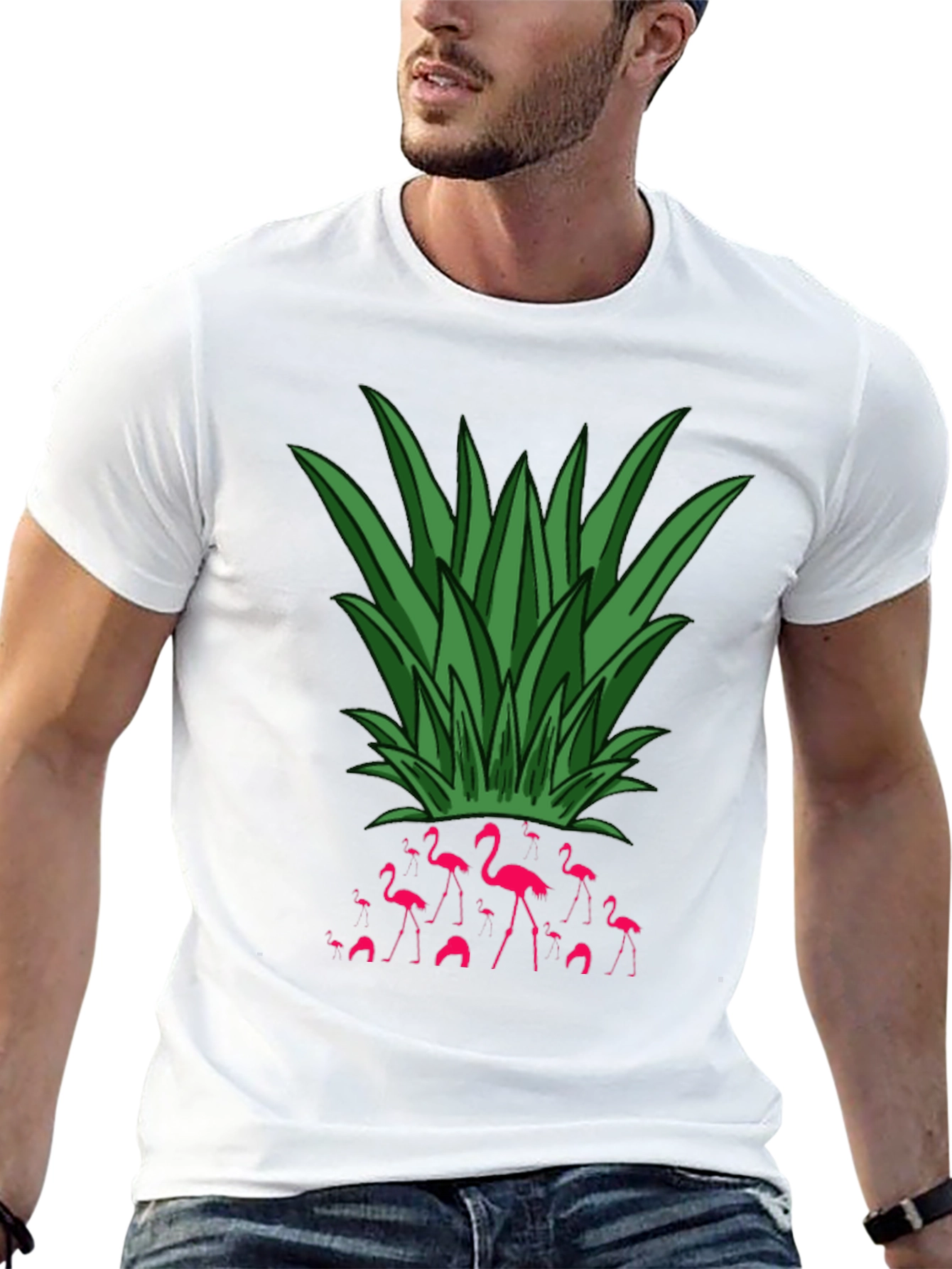 Flamingo Pineapple Graphic Tee - Tropical Vibe