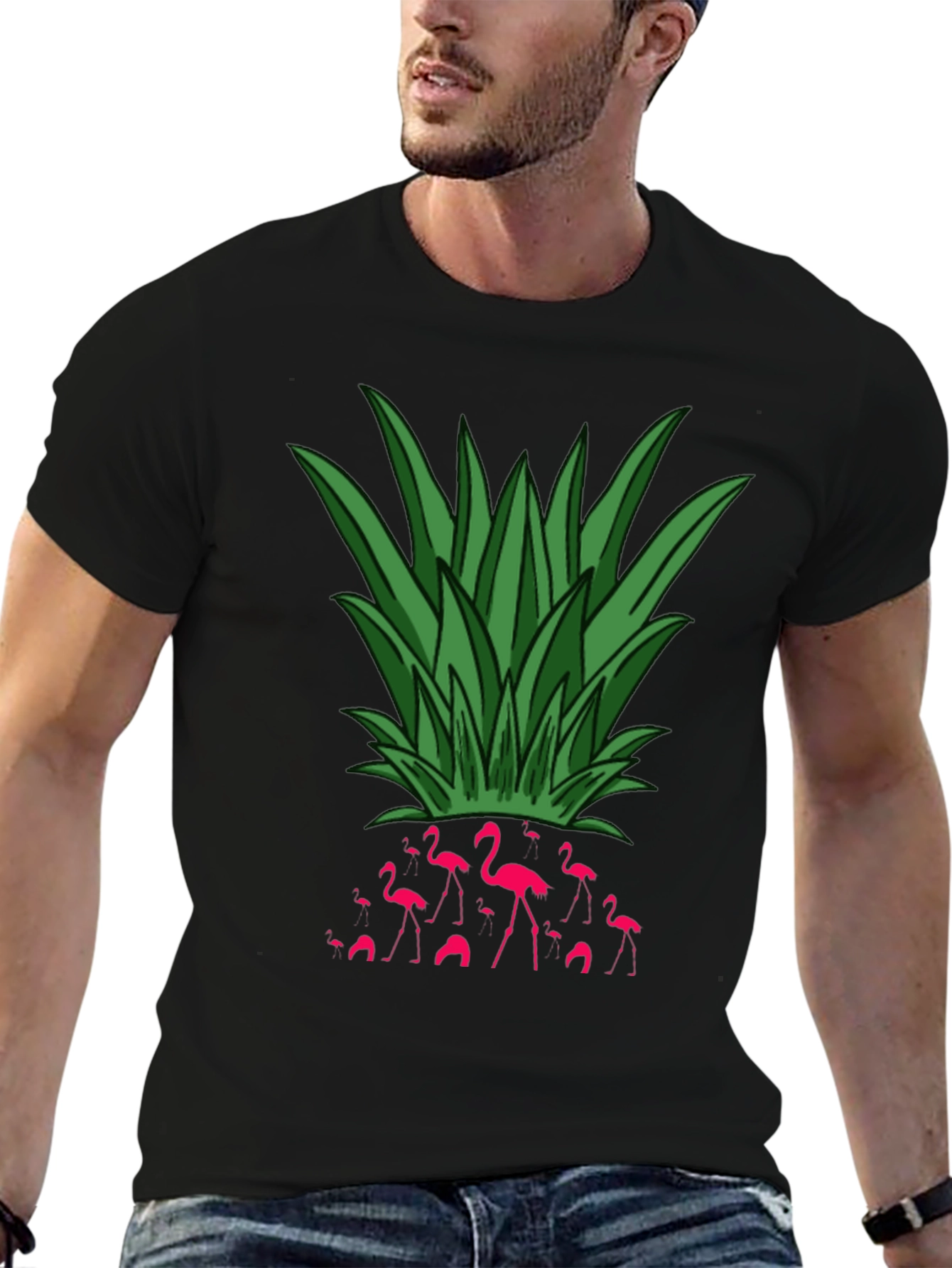 Flamingo Pineapple Graphic Tee - Tropical Vibe