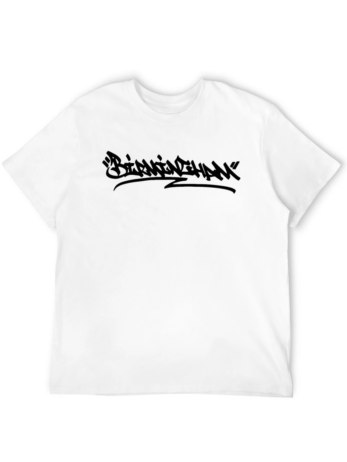 Black Graphic T-Shirt - Birmingham Text Design
