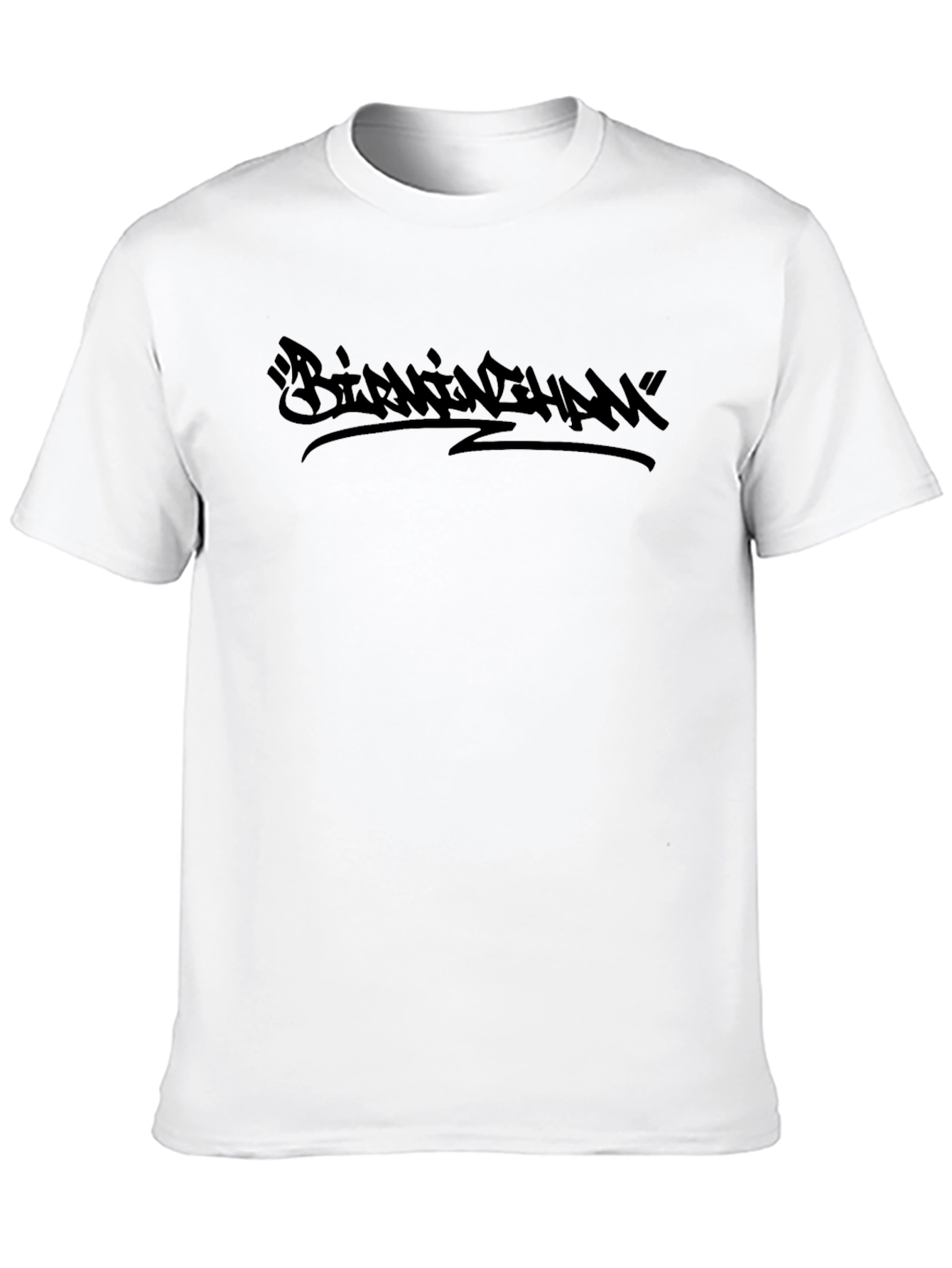 Black Graphic T-Shirt - Birmingham Text Design