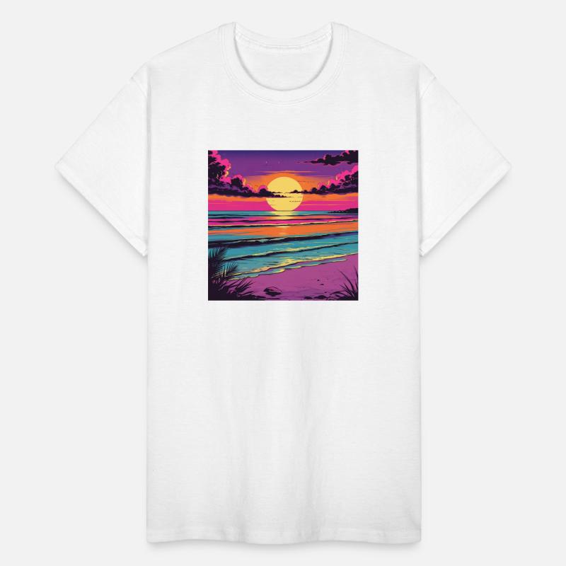 Vibrant Sunset Beach Scene