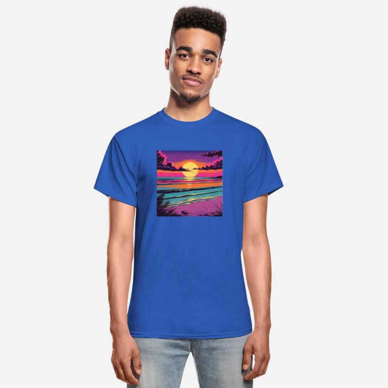 Vibrant Sunset Beach Scene