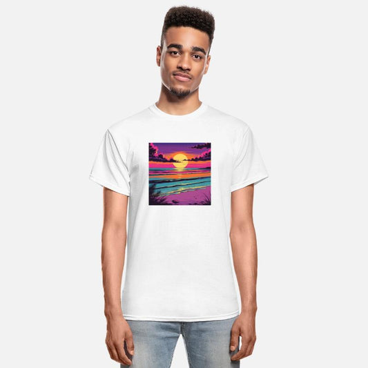 Vibrant Sunset Beach Scene