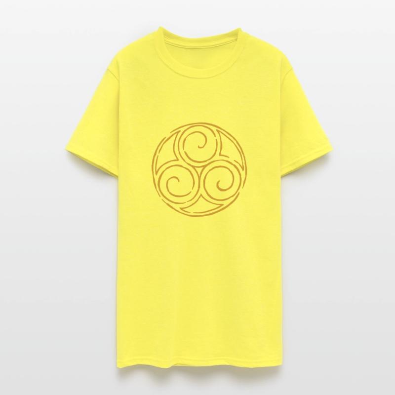 viking celtic symbol triskele yellow