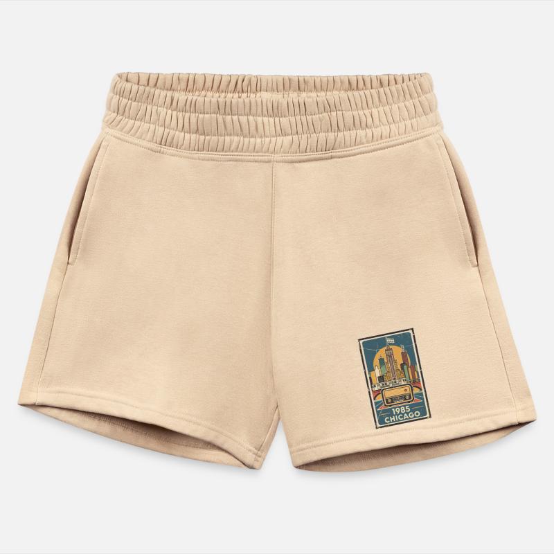 Vintage Chicago Skyline with Retro Radio