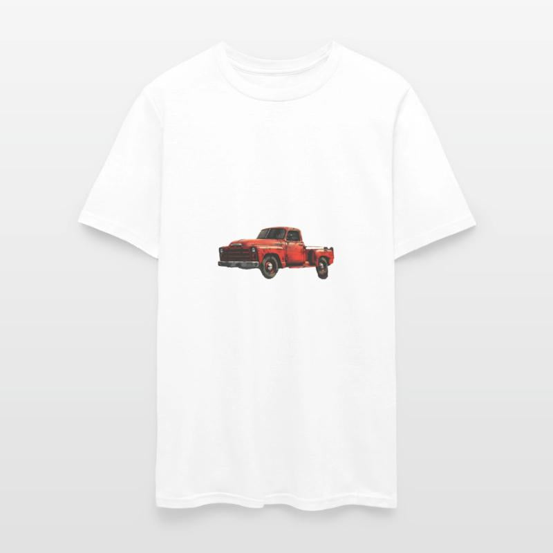 Vintage Pickup Truck Art on Black Background | Cla