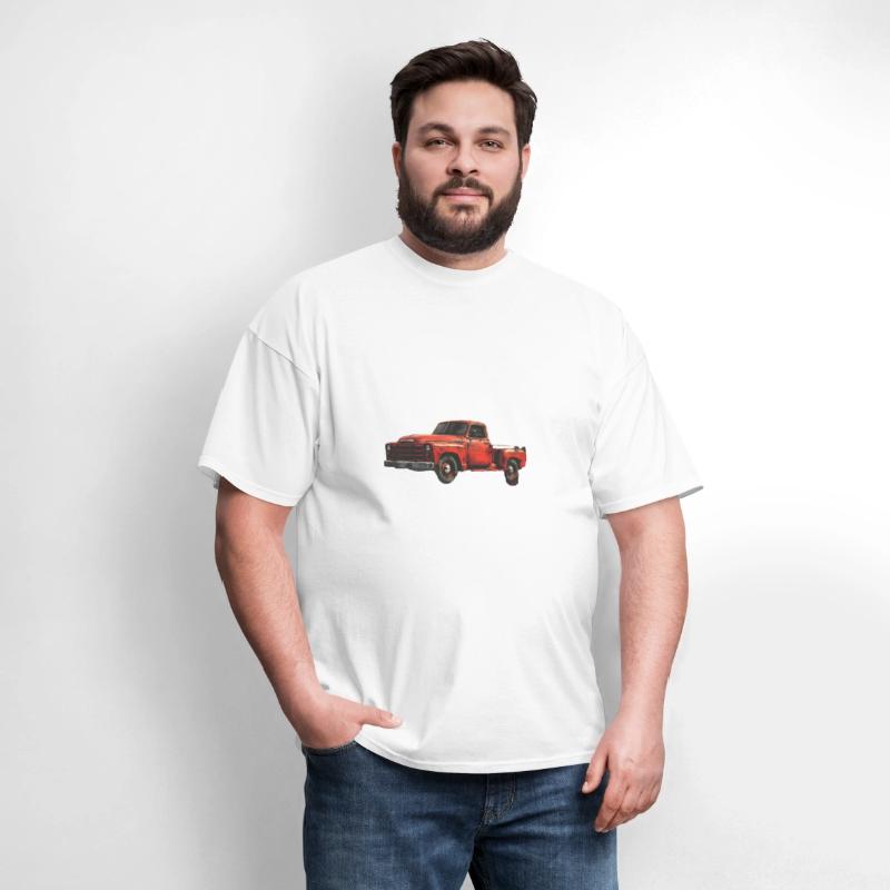 Vintage Pickup Truck Art on Black Background | Cla