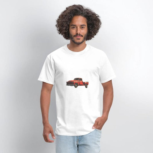 Vintage Pickup Truck Art on Black Background | Cla