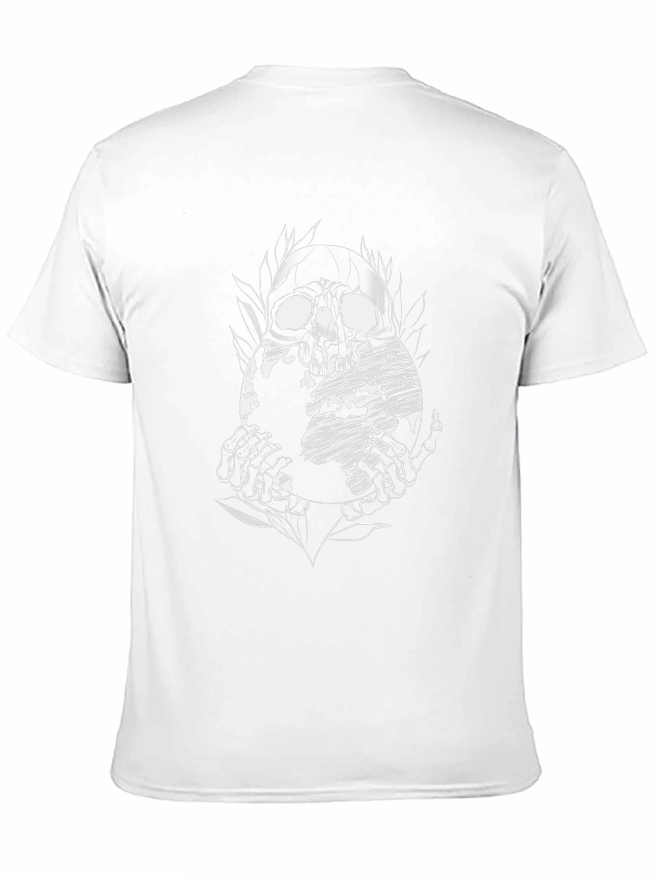 Skull Globe Graphic Tee - Black