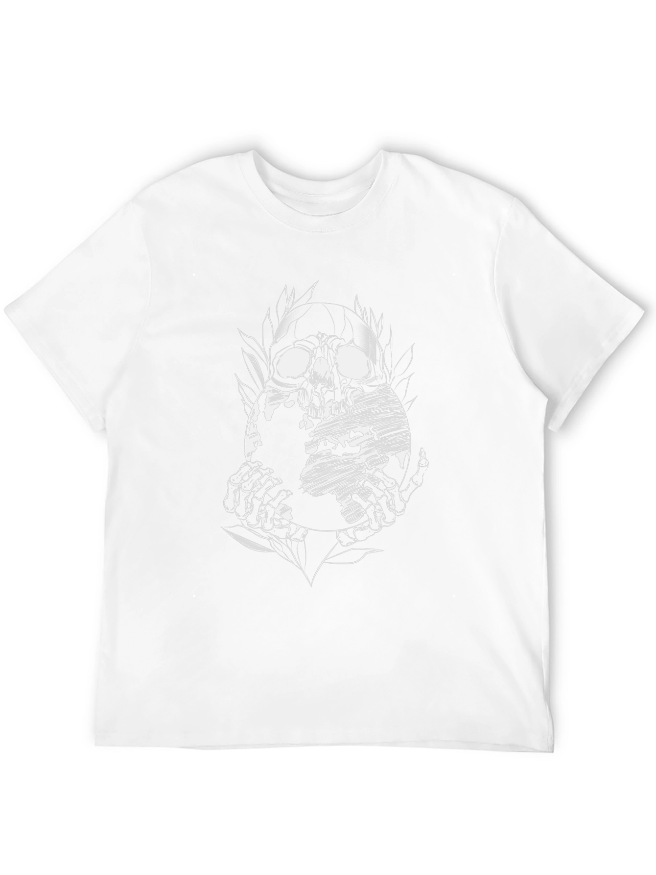 Skull Globe Graphic Tee - Black