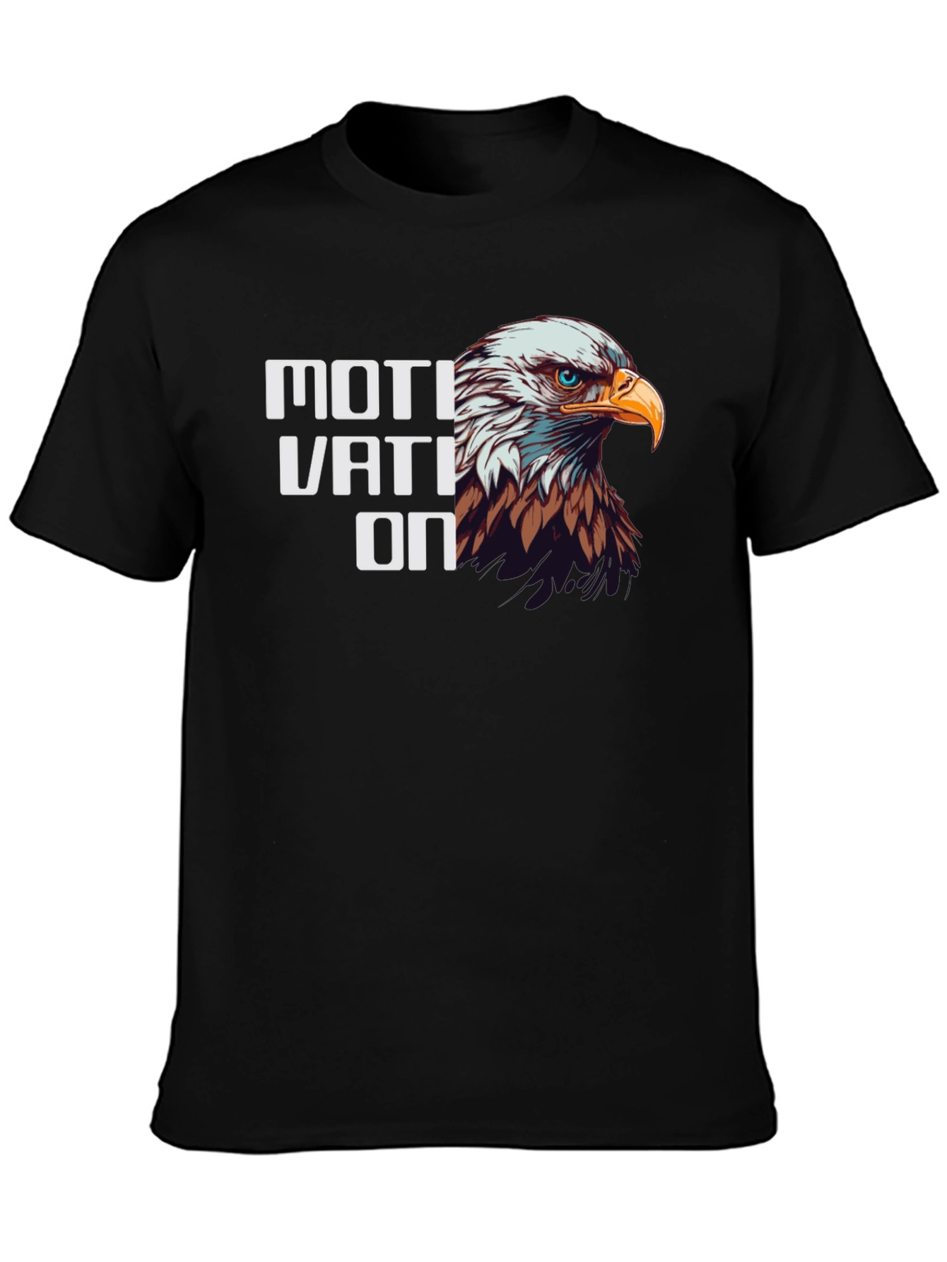 Motivation Eagle Graphic Tee - Black