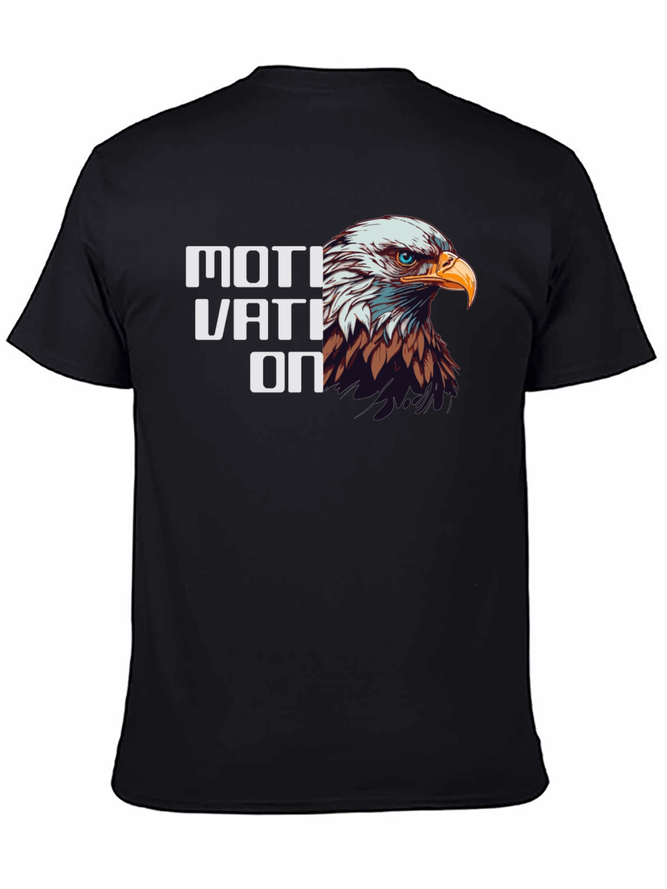 Motivation Eagle Graphic Tee - Black