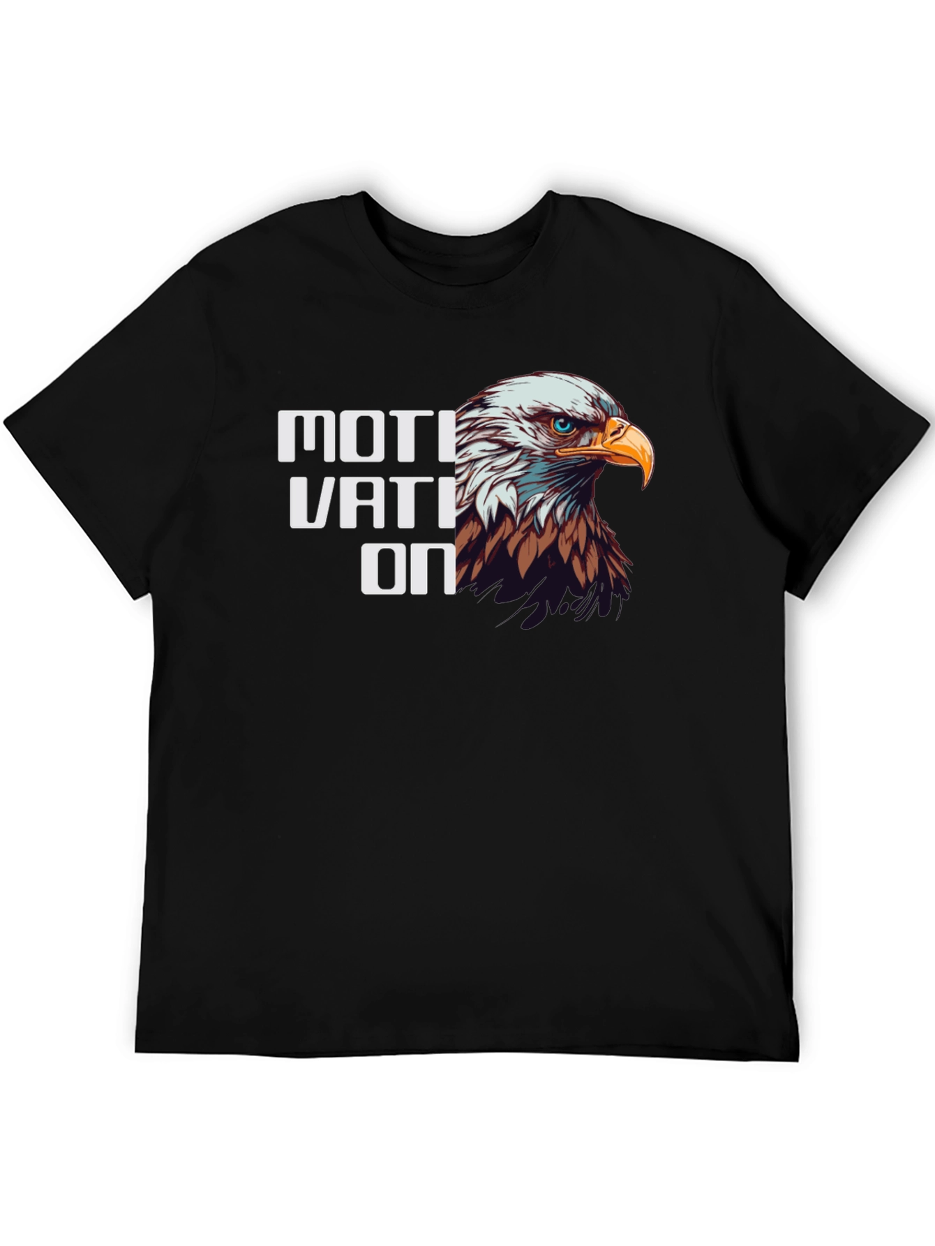 Motivation Eagle Graphic Tee - Black