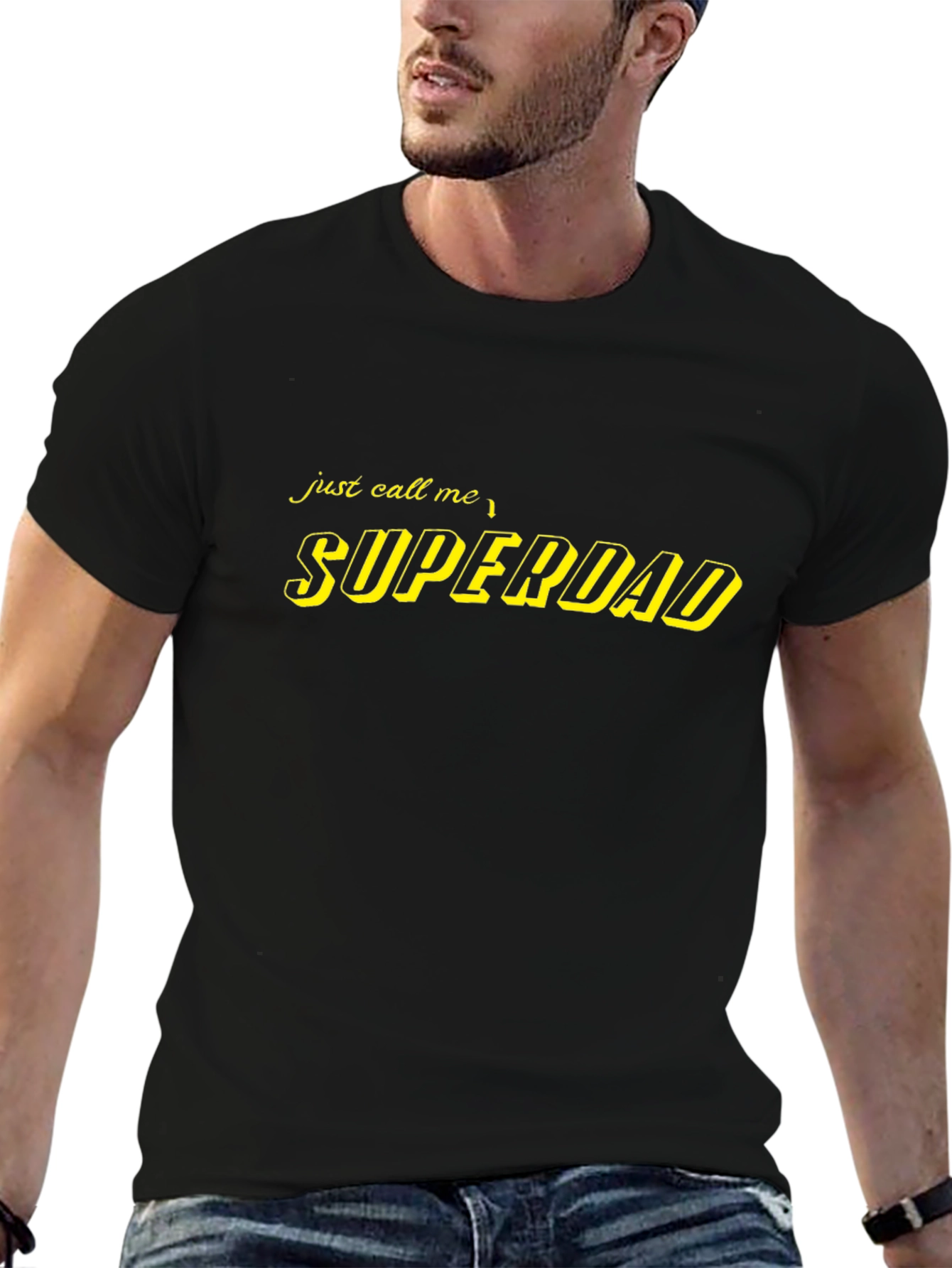 Superdad Black T-Shirt - Perfect for Fathers Day