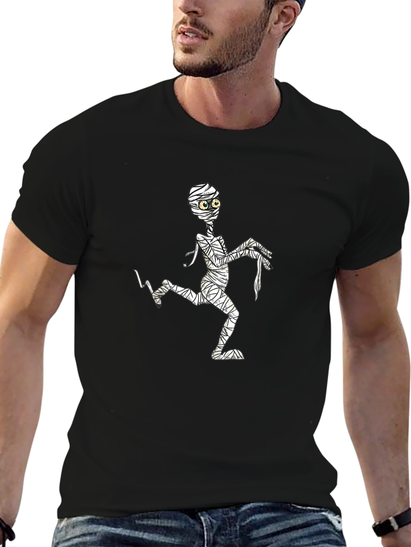 Funny Halloween Mummy Graphic Tee