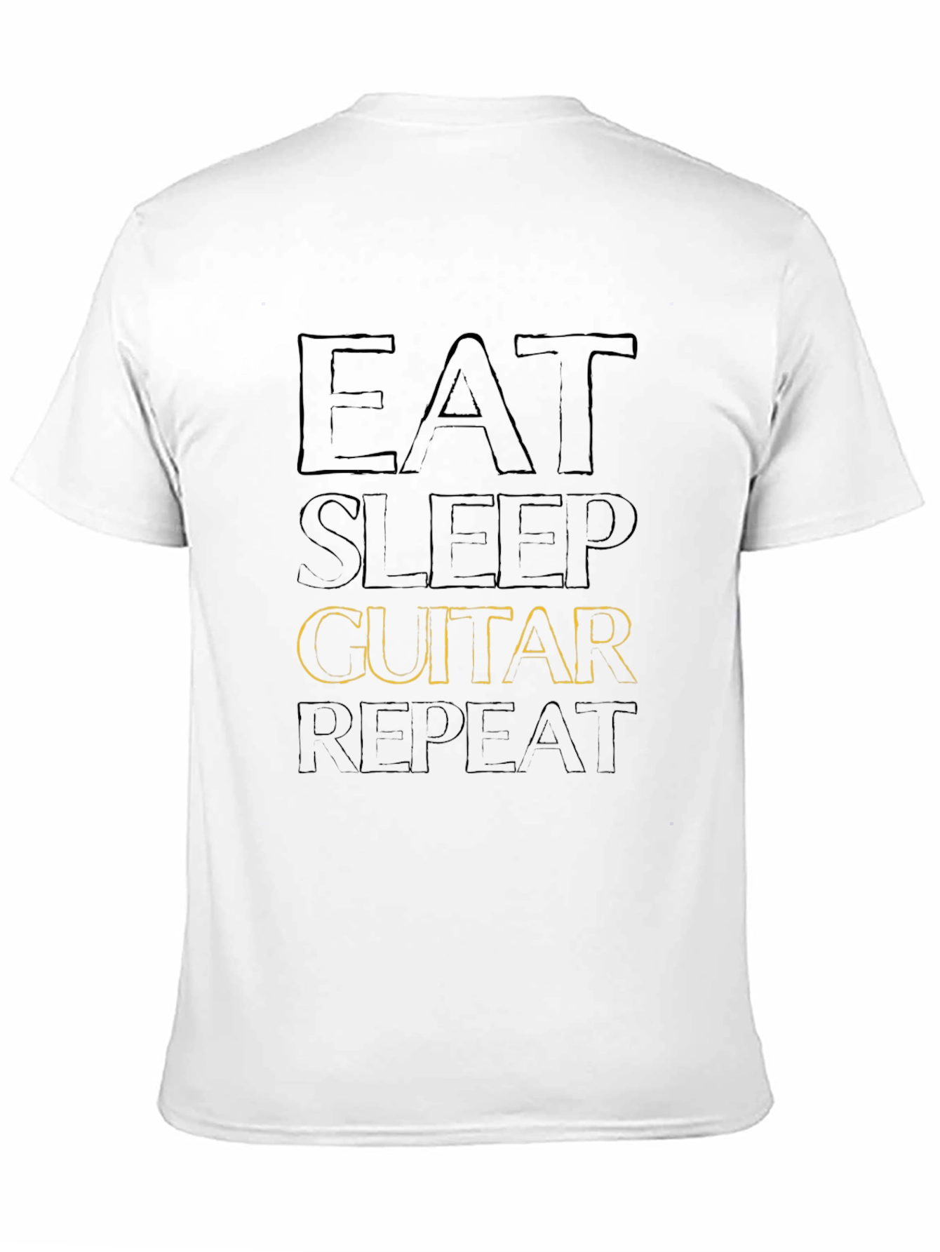Eat Sleep Guitar Repeat Black T-Shirt