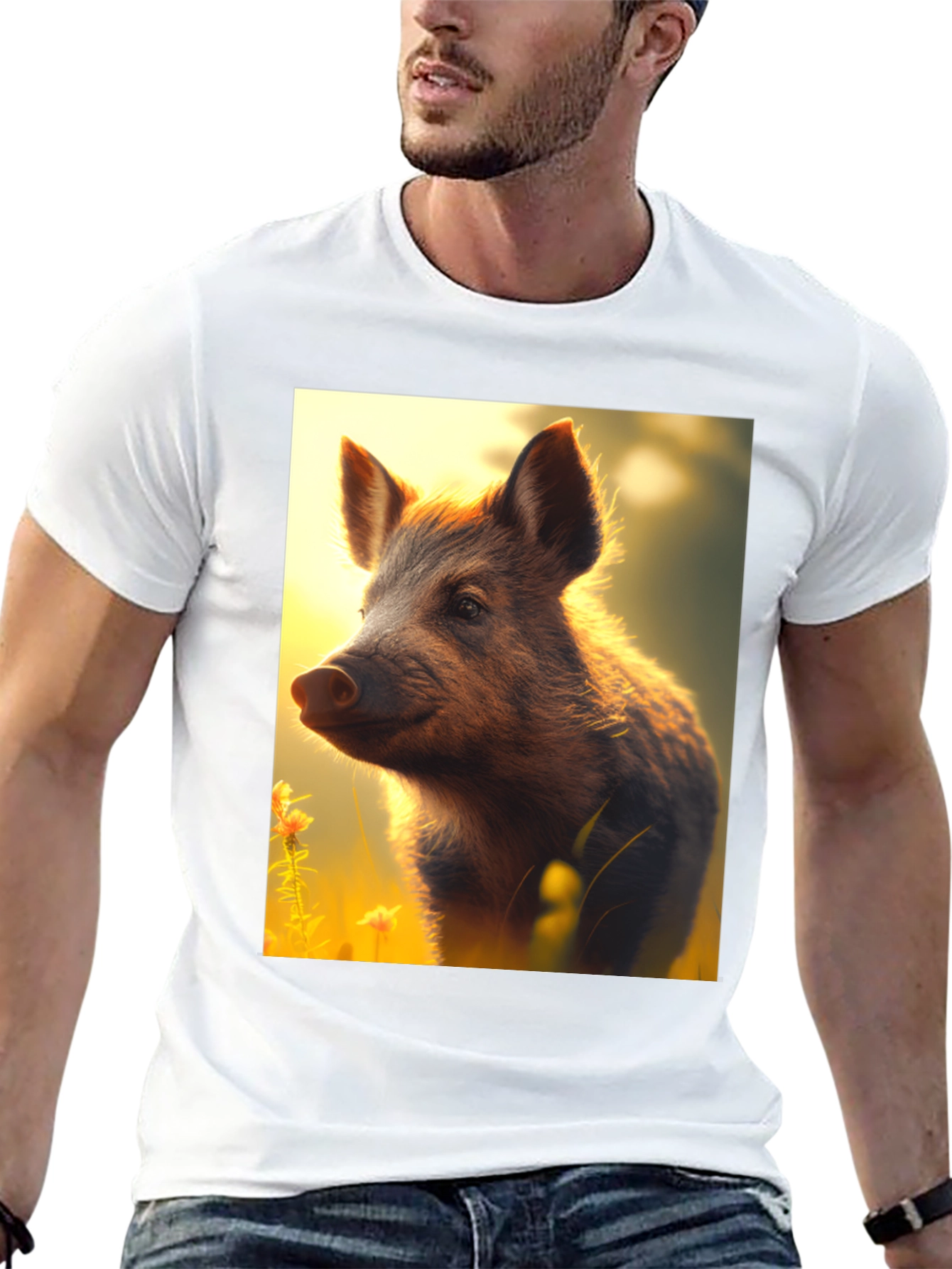 Boar Graphic T-Shirt - Nature Inspired Tee