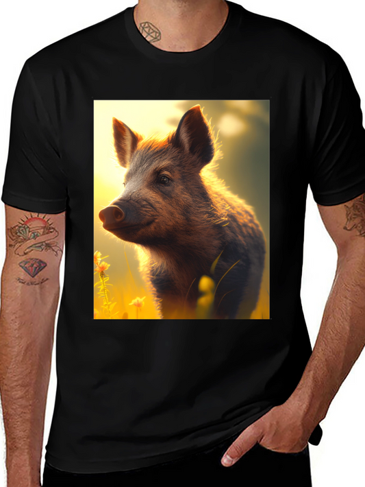 Boar Graphic T-Shirt - Nature Inspired Tee