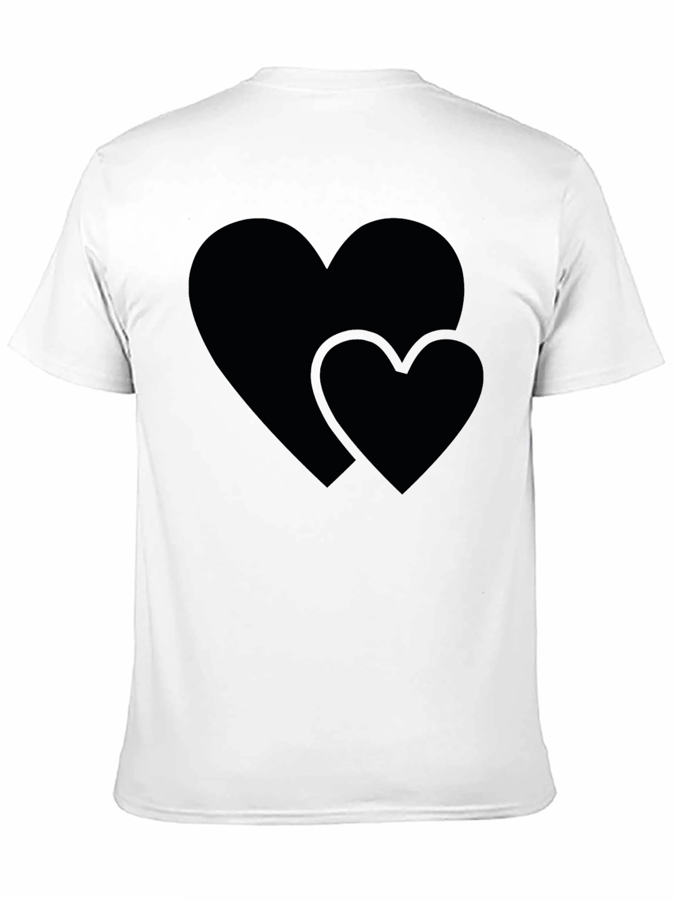Heart Graphic Black Crew Neck Tee